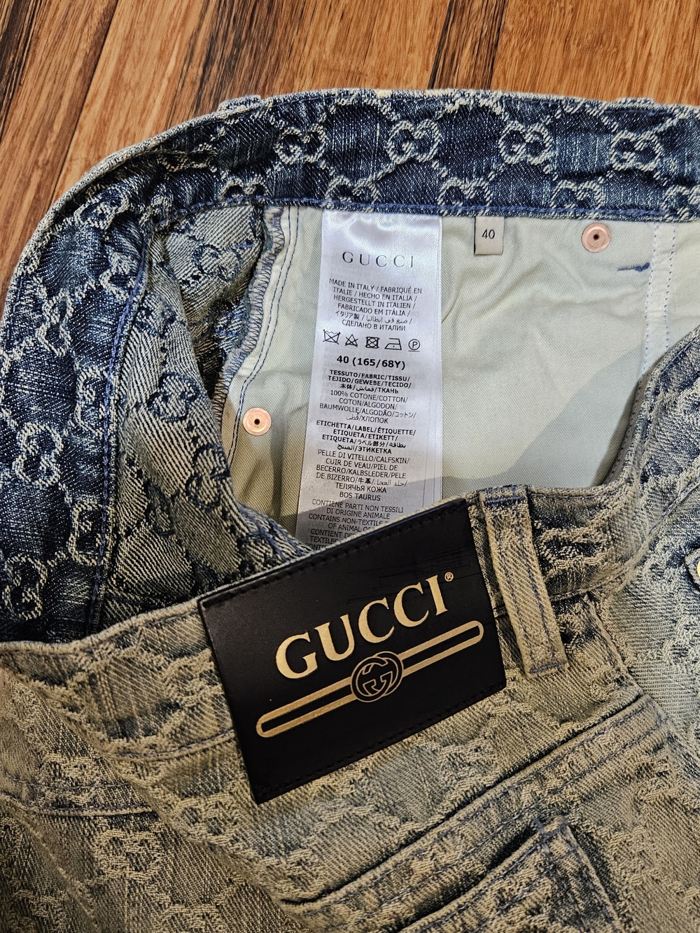 Gucci Light Blue Monogram Denim Mini Skirt Size 40 - Picture 5 of 5